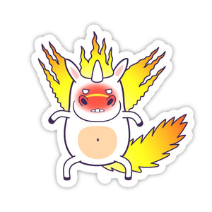 Angry Unicorn Sticker