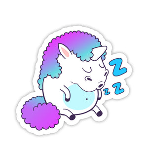 Sleepy Unicorn Sticker