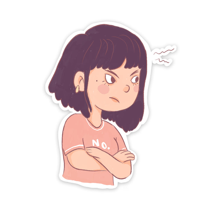 Angry Girl Sticker