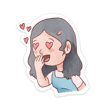 Load image into Gallery viewer, Heart Eyes Girl Sticker