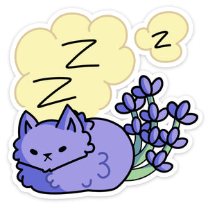 Lavender Cat Sticker