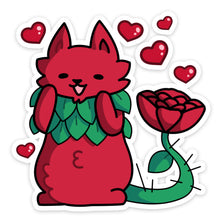 Load image into Gallery viewer, Rose Cat Sticker