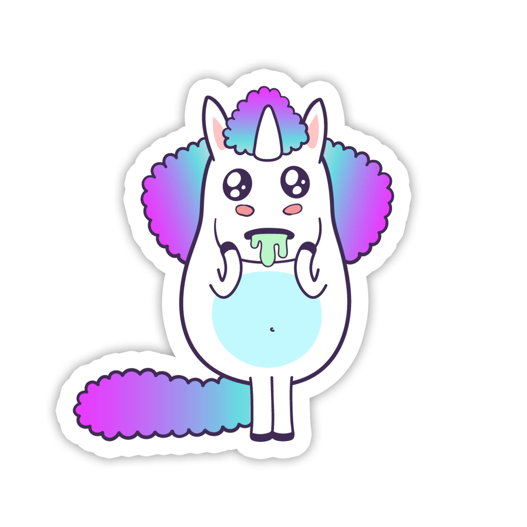 Shy Unicorn Sticker