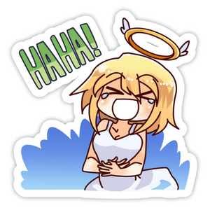 Laughing Angel Sticker