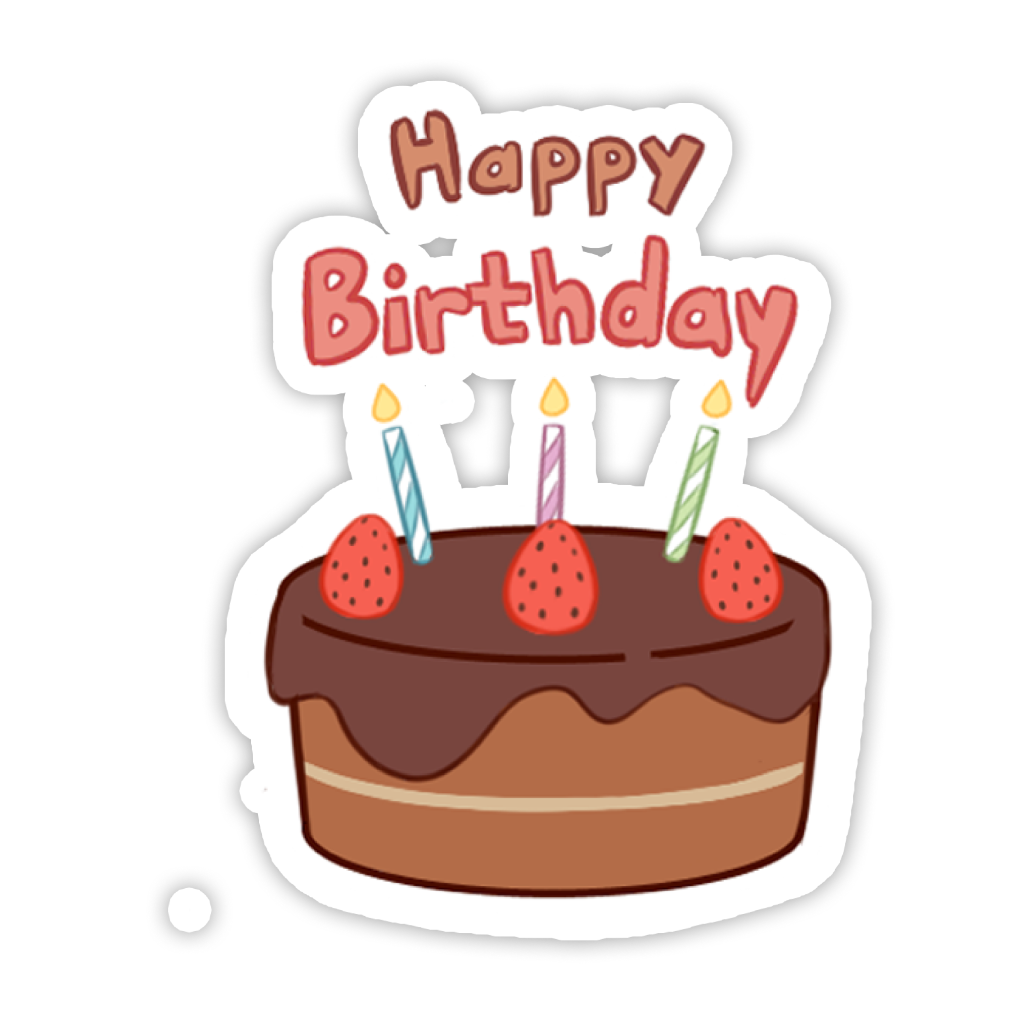 Find This Pin And More On Clipart By Nastyareferee - Birthday Cake Sticker  - Free Transparent PNG Clipart Images Download
